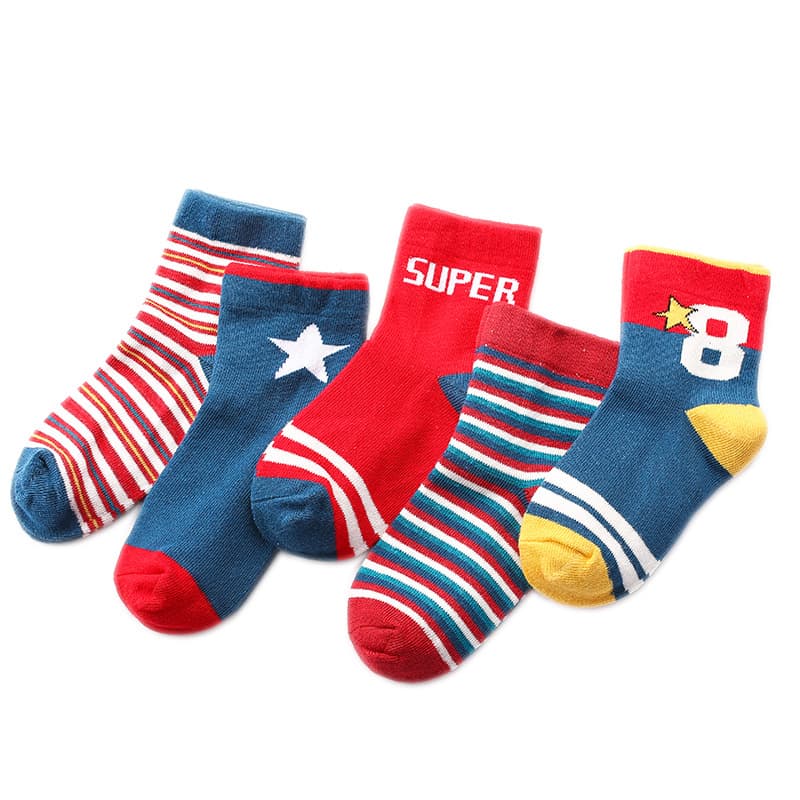 Autumn cartoon children's dinosaur, knee socks for men and women, combed cotton, mid-length 5