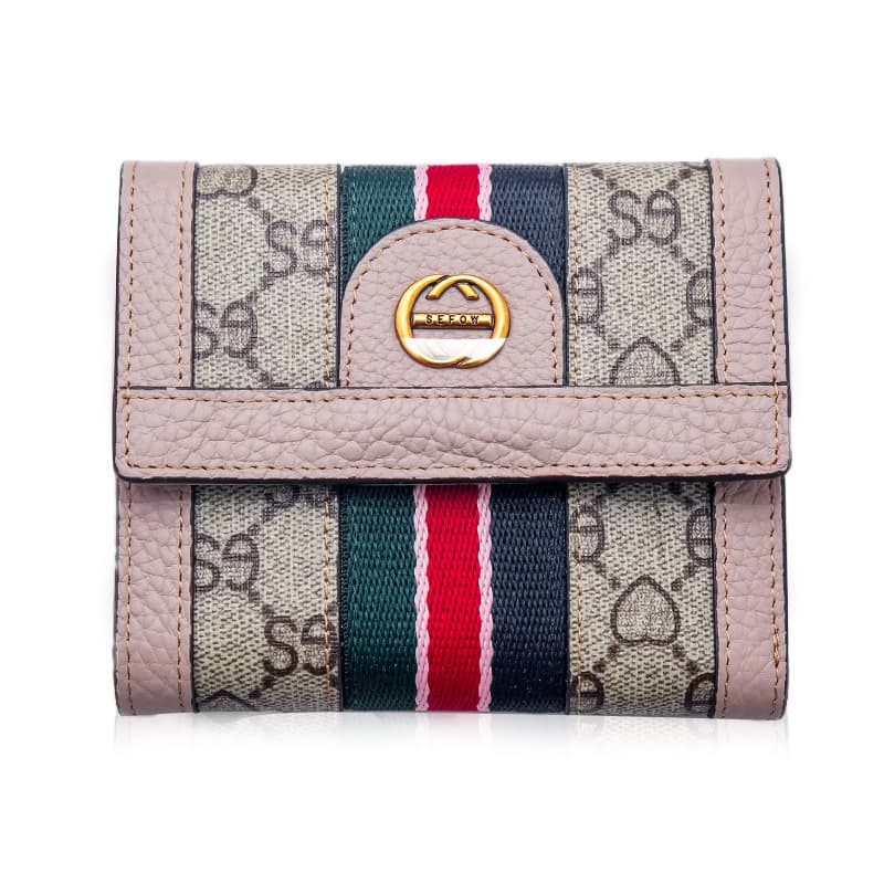 Folding wallet, short shoulder bag, genuine leather 5