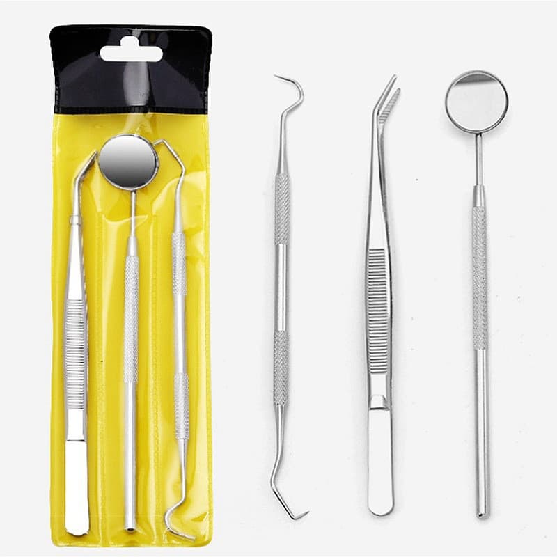 Stainless steel dentist tools Oral cleaning dental stain removal calculus dental endoscope dental cleaning set 3