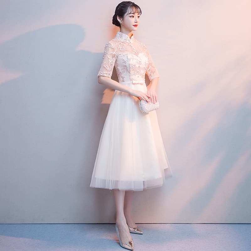 Spring lace long evening dress, 2023, trend of season, mid-length 4