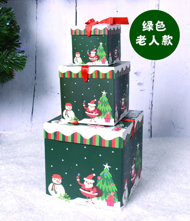 New Christmas gift box decorative paper gift box Christmas hotel Bar mall festival decoration decoration products 4