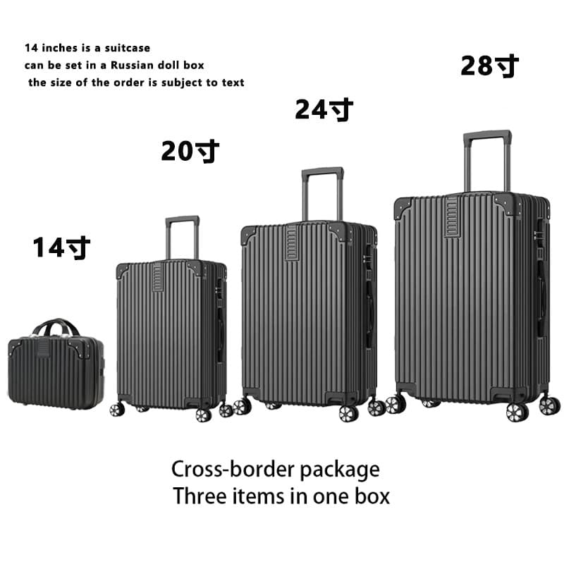 (Cross-border trading), universal suitcase on wheels, set, 28 inch, 4 piece set 2