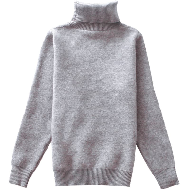 Demi-season base comfortable fashionable woolen sweater for boys, high collar, for teenagers 5