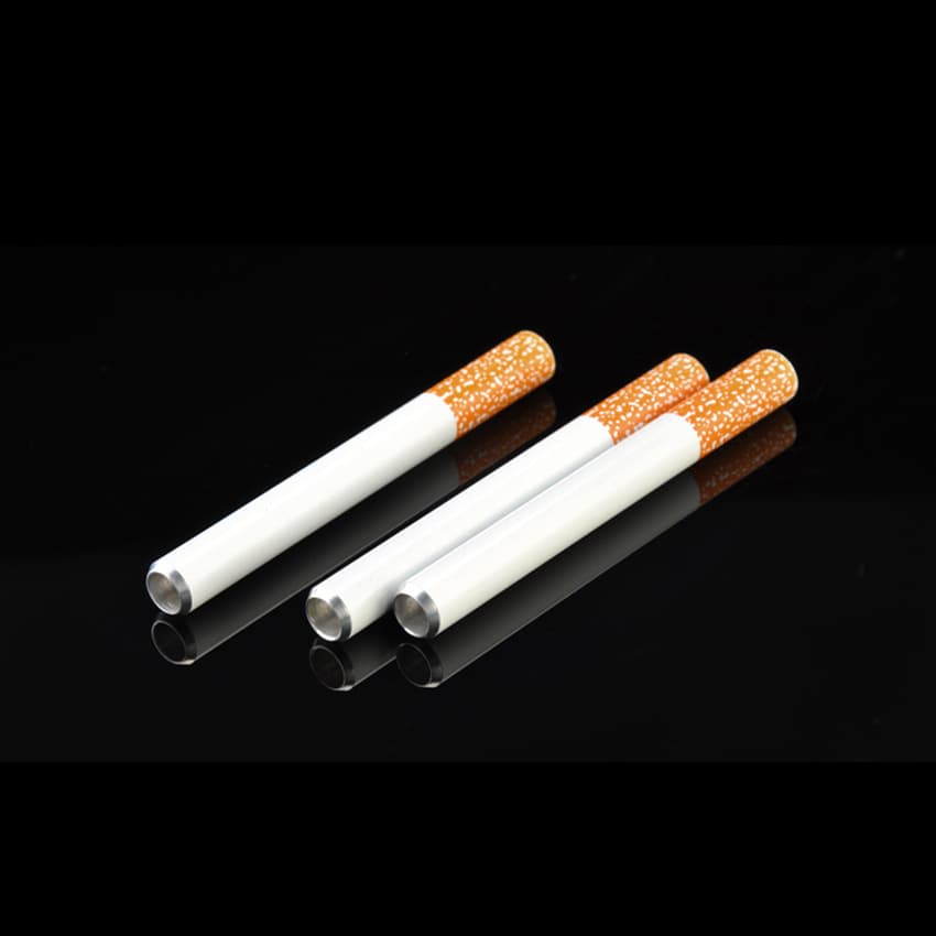 Foreign trade aluminum alloy cigarette length 78mm metal cigarette fighting cigarette smoke Smoking pipe 2