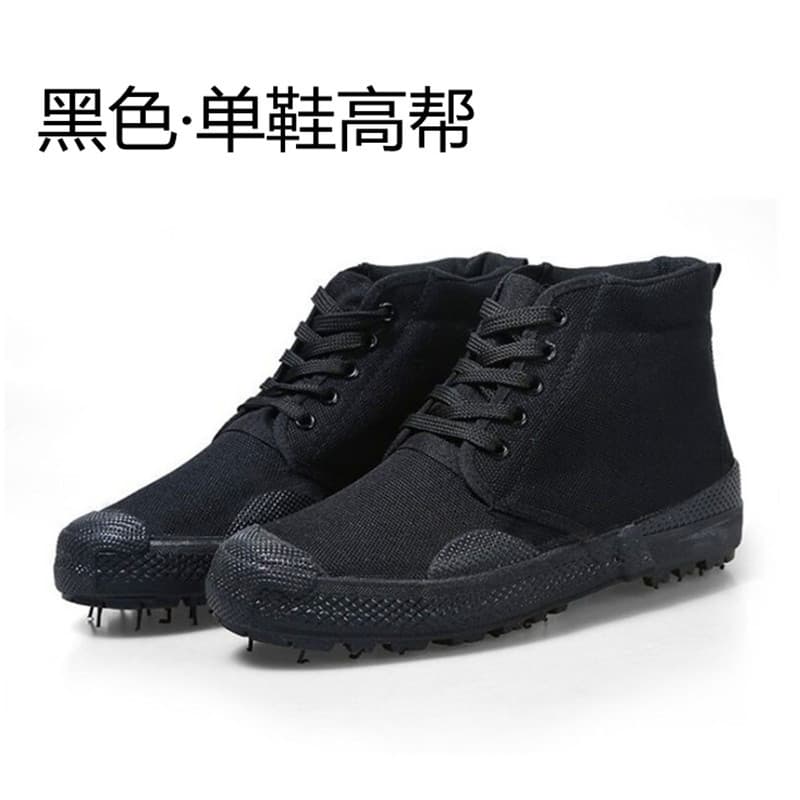 High-top rubber sole liberation shoes camouflage construction site outdoor labor work shoes labor protection yellow rubber shoes manufacturers wholesale 2