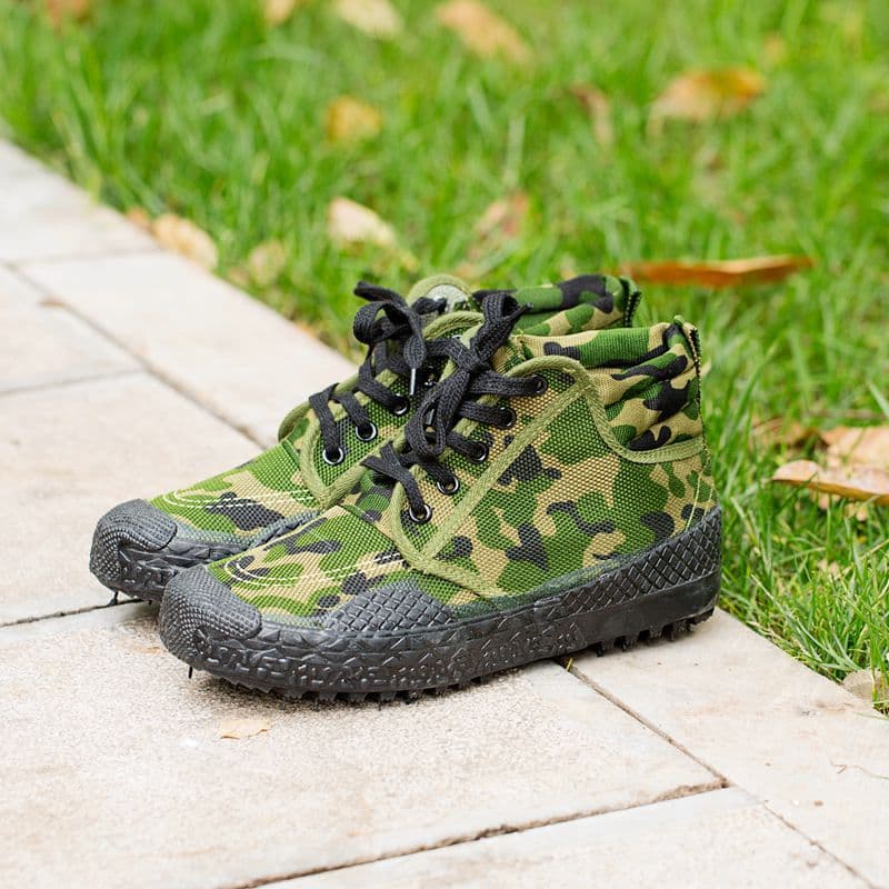 High-top rubber sole liberation shoes camouflage construction site outdoor labor work shoes labor protection yellow rubber shoes manufacturers wholesale 4
