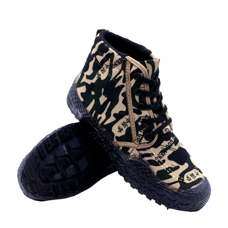 High-top rubber sole liberation shoes camouflage construction site outdoor labor work shoes labor protection yellow rubber shoes manufacturers wholesale 5