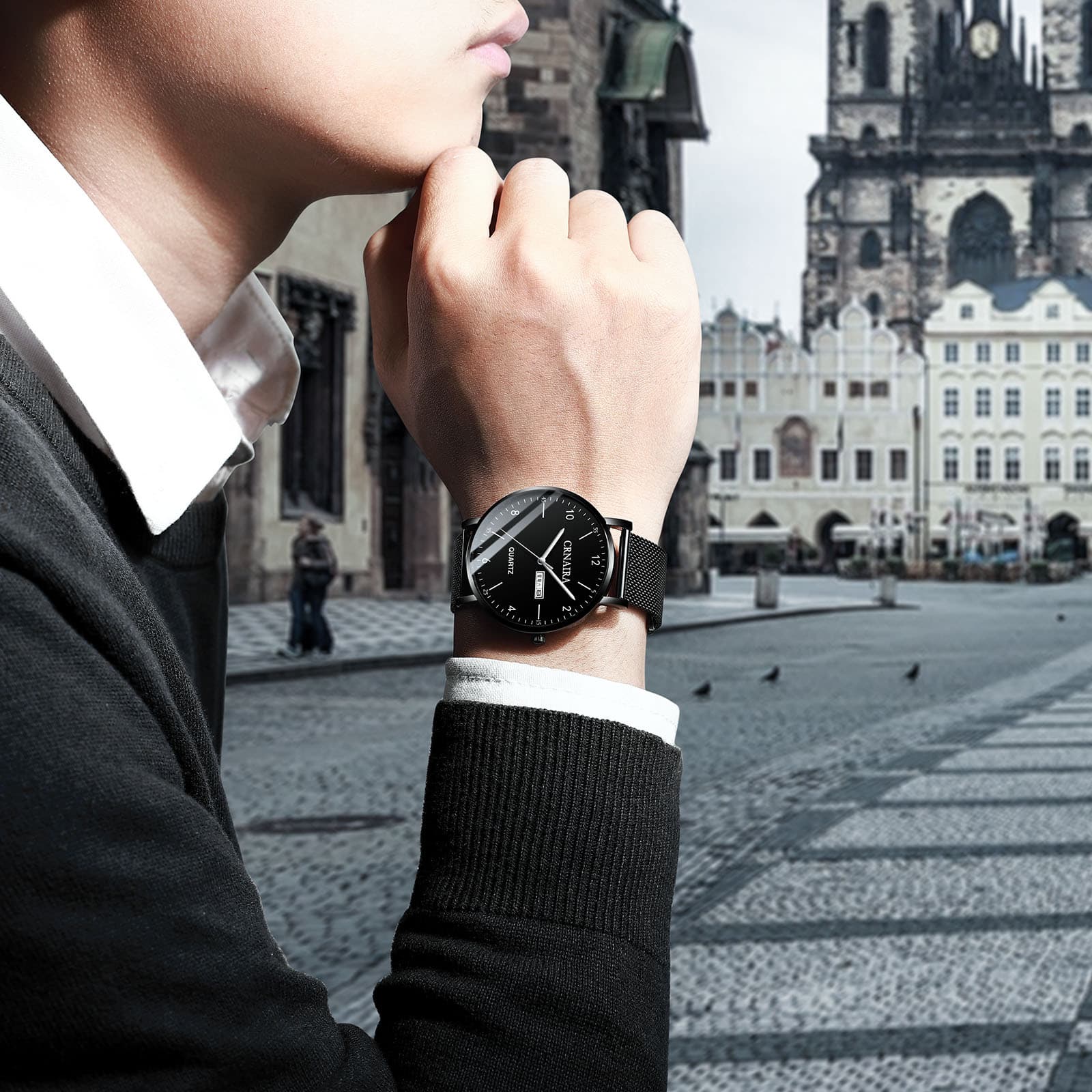 (Cross-border trading), fashionable men's watch, waterproof quartz watches, swiss watch, high-quality style, dropshipping available 4