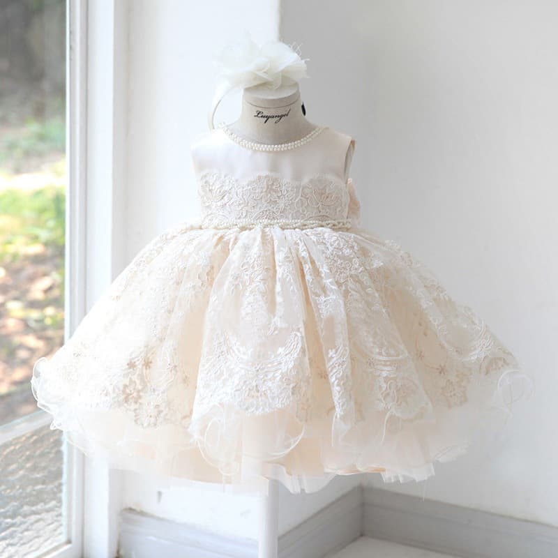 Lace small princess costume, children's flower girl dress, suit, evening dress, Korean style, Birthday gift 2