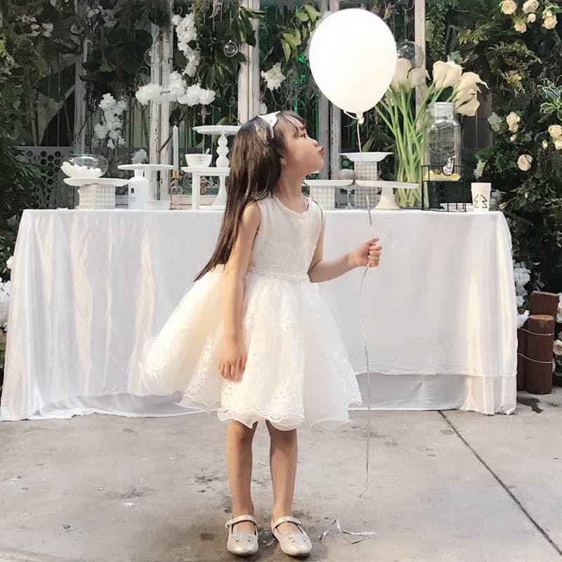 Lace small princess costume, children's flower girl dress, suit, evening dress, Korean style, Birthday gift 4