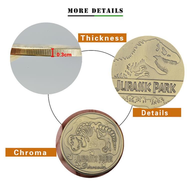 (Cross-border trading), round commemorative dinosaur, medal, souvenir, Jurassic period, fossil 4