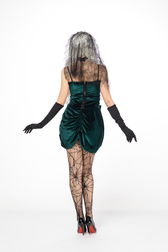Green suit for bride, halloween, cosplay 4
