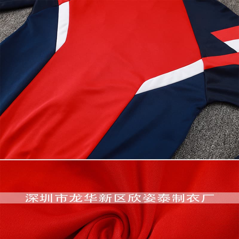 2026 Spanish zipper football training jacket set zipper football Jacket set 4