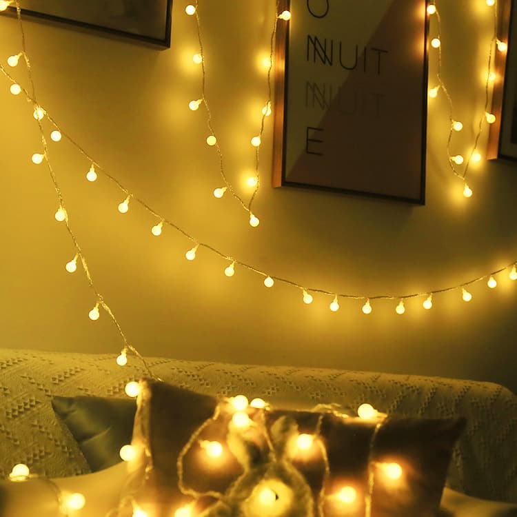 Background colorful lights star lights led light string ball lights starry ins glowing room decoration lights indoor festival 4
