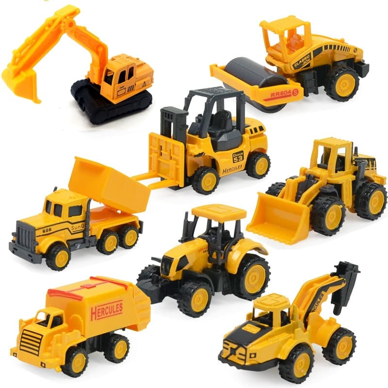 (Cross-border trading), excavator, alloy car, car model, realistic small toy car for boys 1