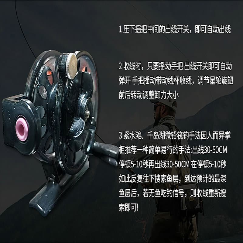 55#ABS plastic fishing rod plastic front fishing reel ice fishing reel sea rod fishing reel fishing gear 3