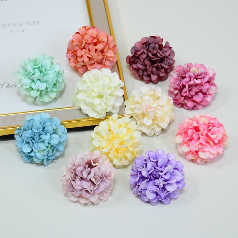 Fake flowers, artificial flowers, wedding decoration, hydrangeas, home diy materials, realistic wedding popular decoration flowers 2