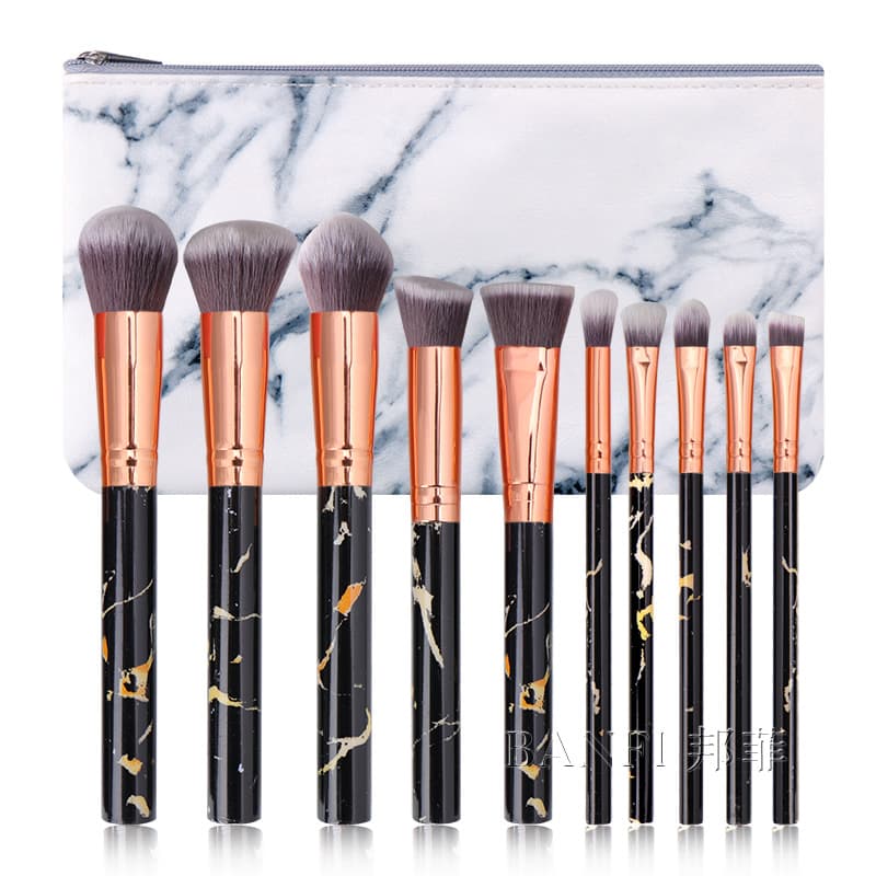 Marble brush, face blush, organizer bag, 10 pieces, (Physicals) 4