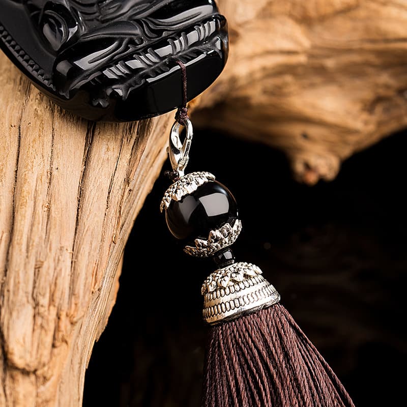 Obsidian Ben Buddhist car pendant Twelve Zodiac Guardian Penal Permanent Permination Ping An Travel Buddha Statue Fall 3