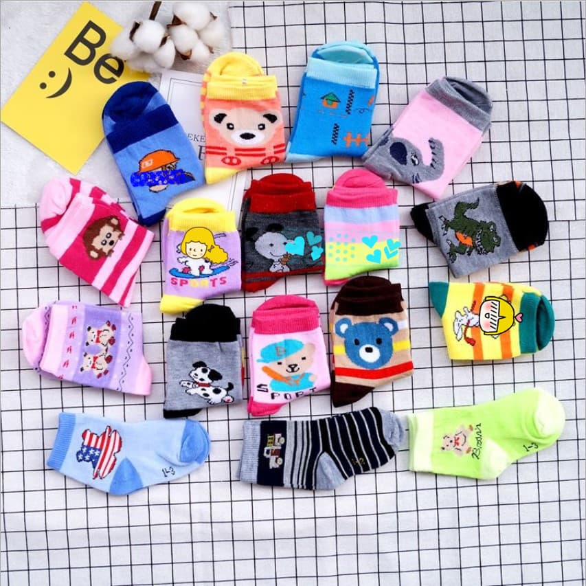(Wholesale), children's demi-season cartoon socks for men and women, mid-length 2