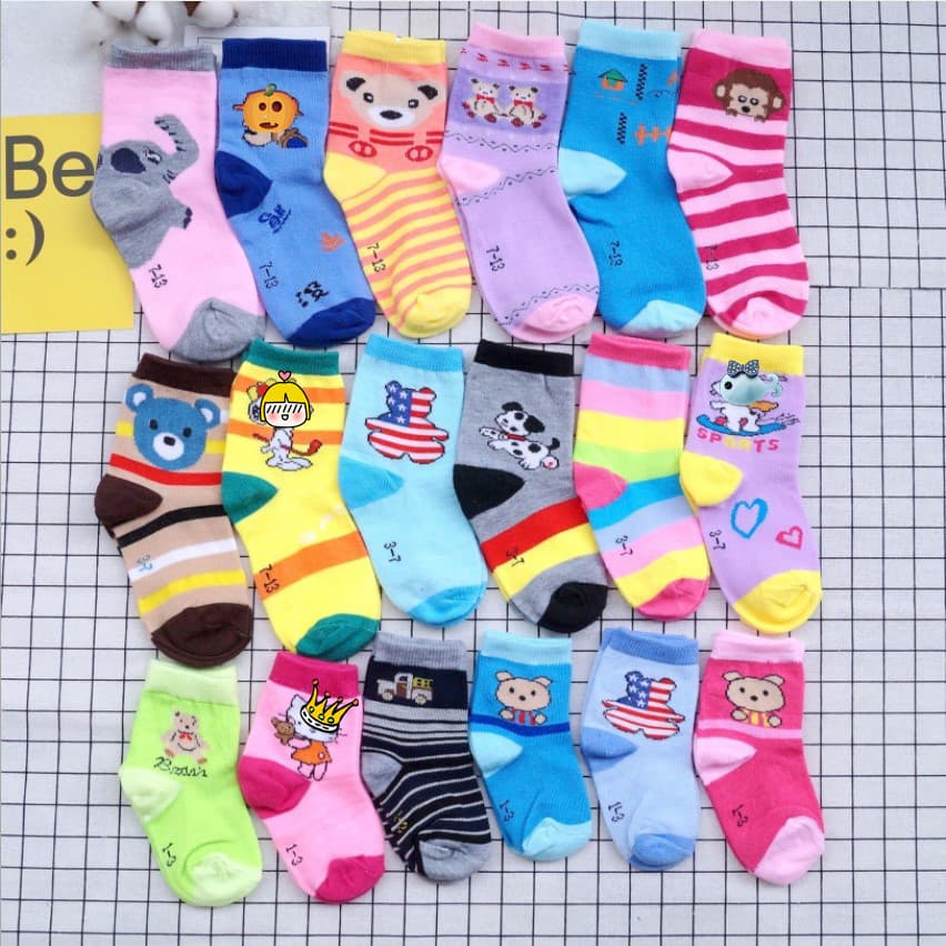 (Wholesale), children's demi-season cartoon socks for men and women, mid-length 1