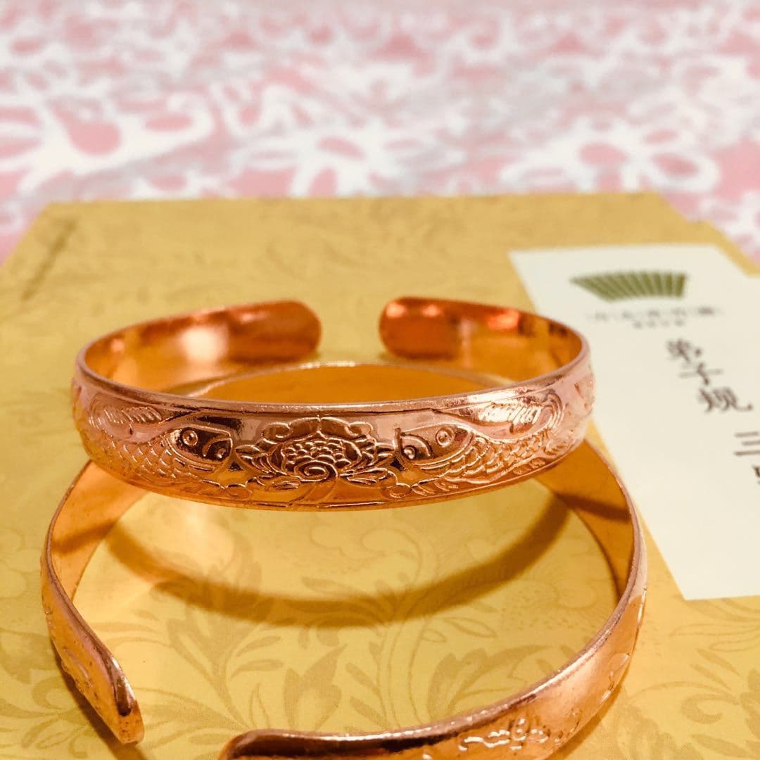 Copper Ethnic Bracelet, 10mm, Dragon and Phoenix 2