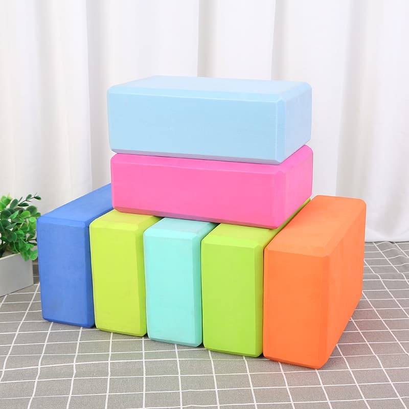 200 grams of yoga brick EVA material yoga pillow pure color yoga high density yoga auxiliary supplies fitness dance bricks 3