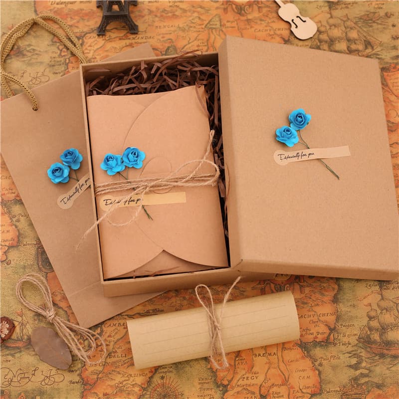 The letter paper enlighten gift box set is ancient style romantic and beautiful confession shows the love book retro gift New Year gift T 4