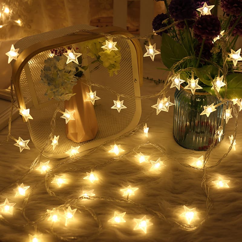 Manufacturer supplies LED star light string festival party wedding decoration flash light outdoor waterproof star light 4