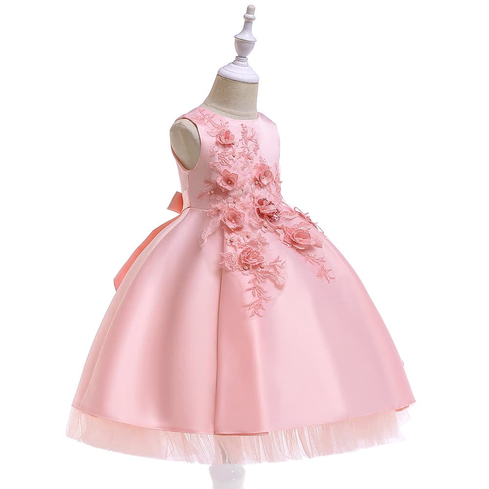 Small princess costume, wedding dress, evening dress, piano performance costume, new collection, flowered 5