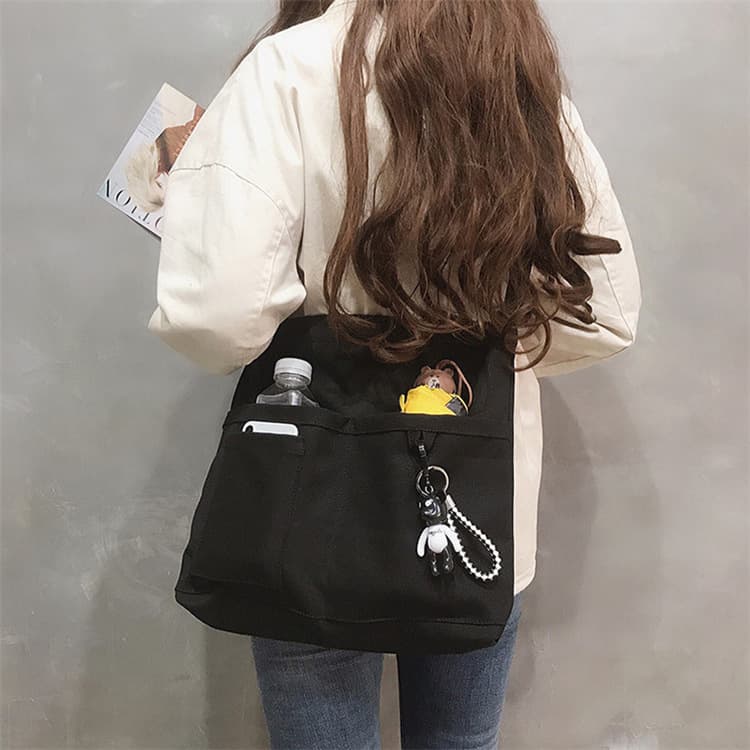 Shopping bag, capacious cloth bag, one-shoulder bag, Korean style 2