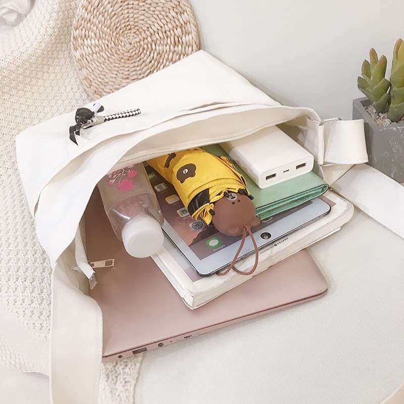 Shopping bag, capacious cloth bag, one-shoulder bag, Korean style 4