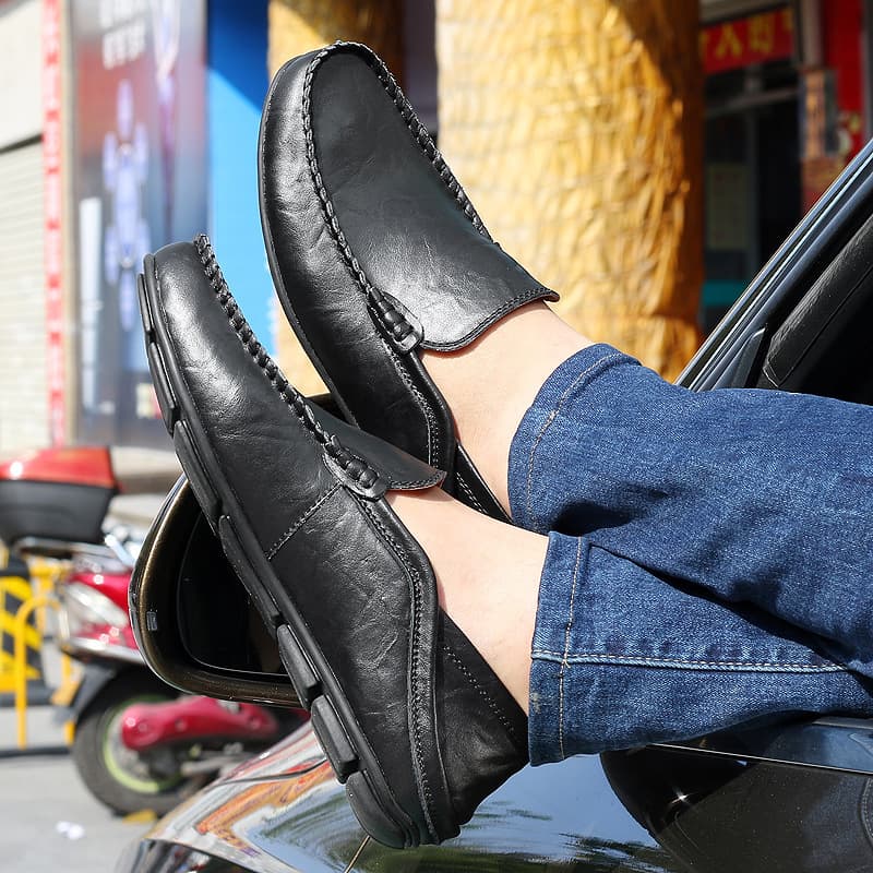 (Cross-border trading), leather casual shoes English style, casual footwear, Amazon, plus size, non-slip sole 3