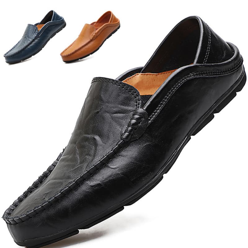 (Cross-border trading), leather casual shoes English style, casual footwear, Amazon, plus size, non-slip sole 1