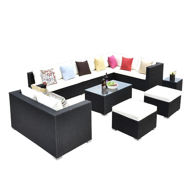 Outdoor courtyard rattan sofa coffee table combination casual garden villa villa rattan furniture selection project single sofa chair 5