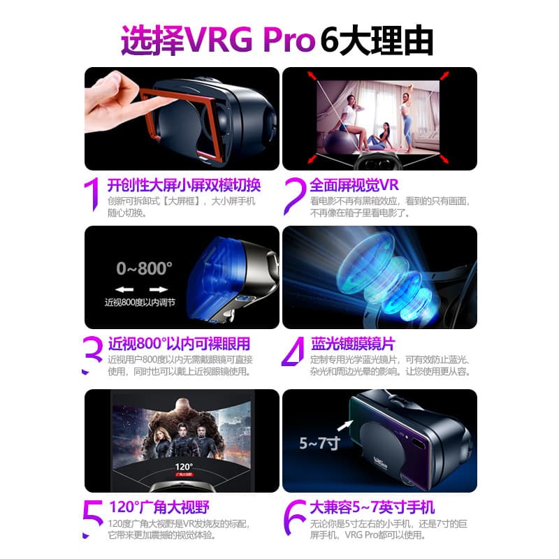 VRG Glasses, mobile phone, smart helmet, 3D, Birthday gift 2