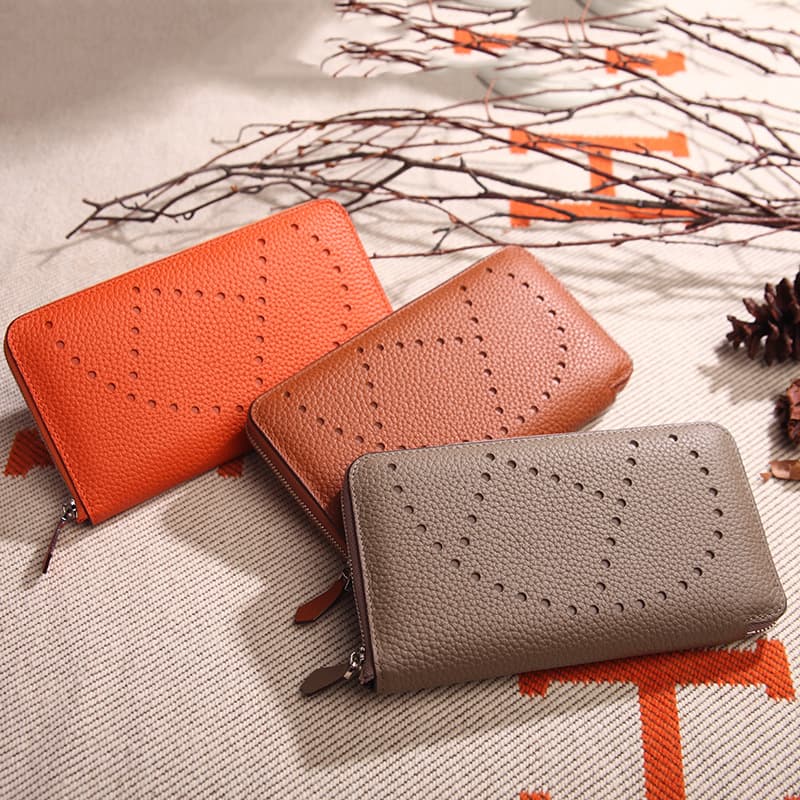 Wallet, leather classic universal small clutch bag for men and women, genuine leather, cowhide 2