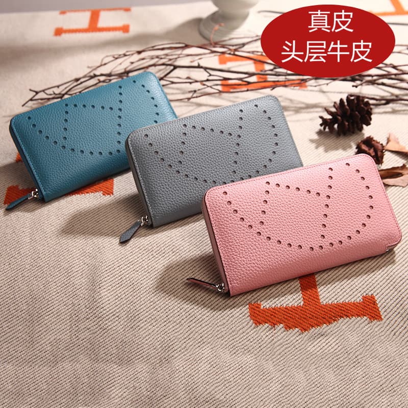 Wallet, leather classic universal small clutch bag for men and women, genuine leather, cowhide 1