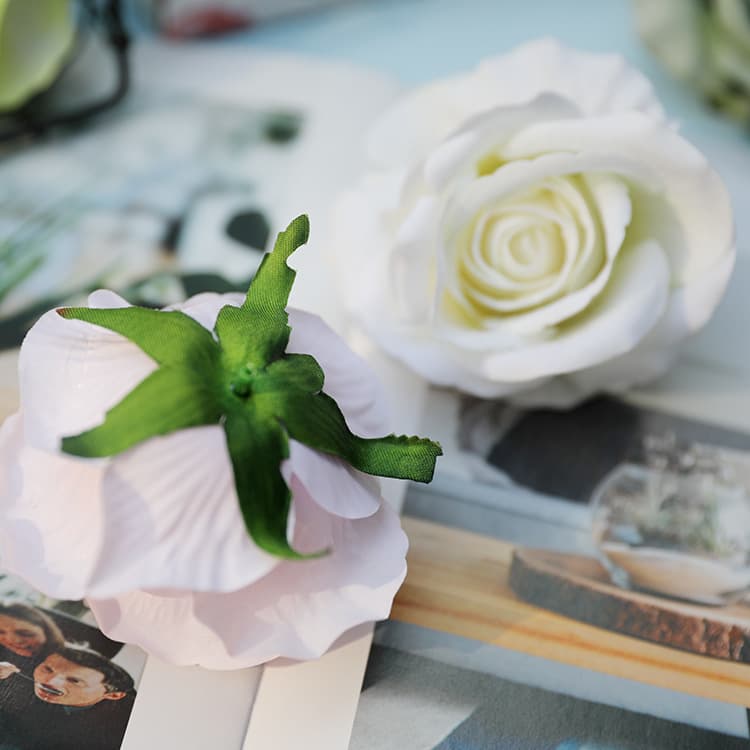 Foreign trade velvet rose silk flower wedding wedding bouquets of bouquets, artificial flowers, roses, multi -color wholesale 2