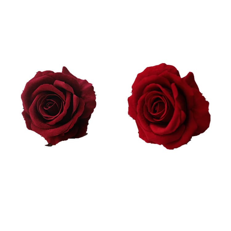 Foreign trade velvet rose silk flower wedding wedding bouquets of bouquets, artificial flowers, roses, multi -color wholesale 5