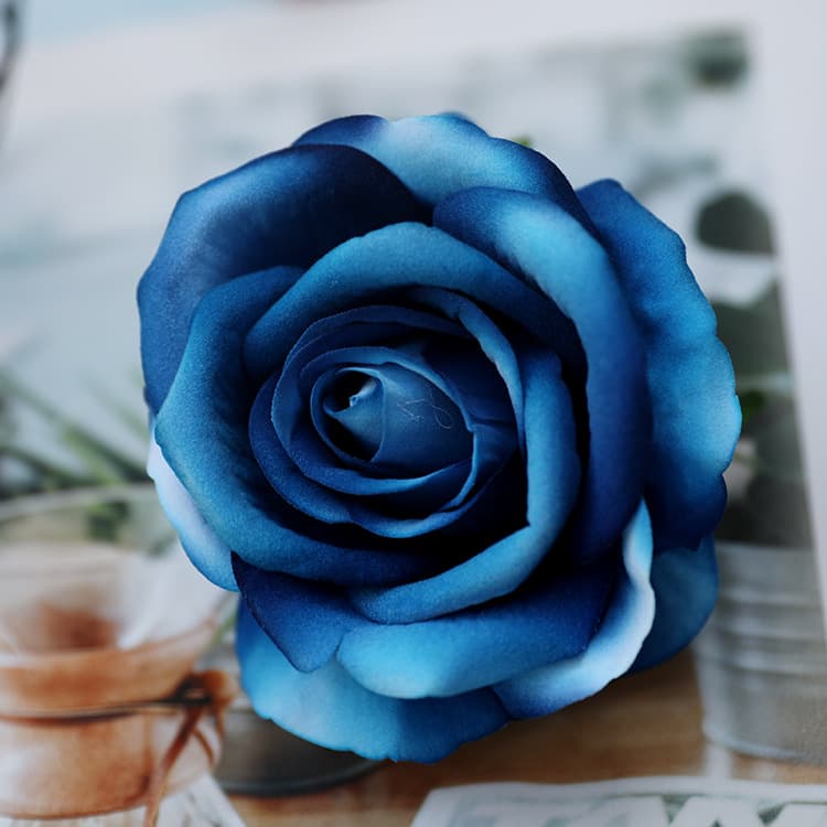 Foreign trade velvet rose silk flower wedding wedding bouquets of bouquets, artificial flowers, roses, multi -color wholesale 8