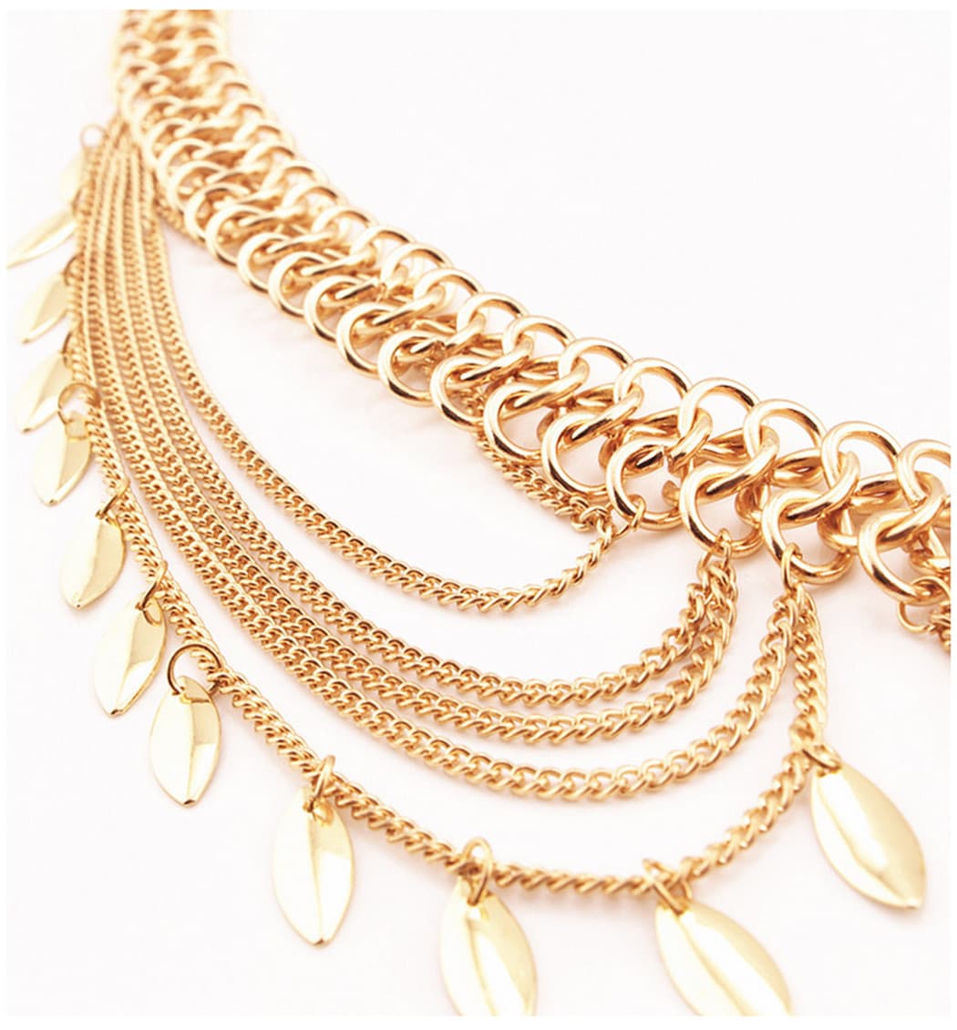 Metal sexy accessory with tassels, boho style 4