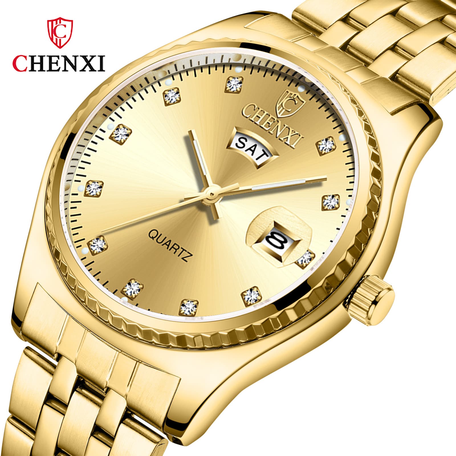 (Wholesale), (Cross-border trading), calendar, golden watch for men and women, for beloved 2