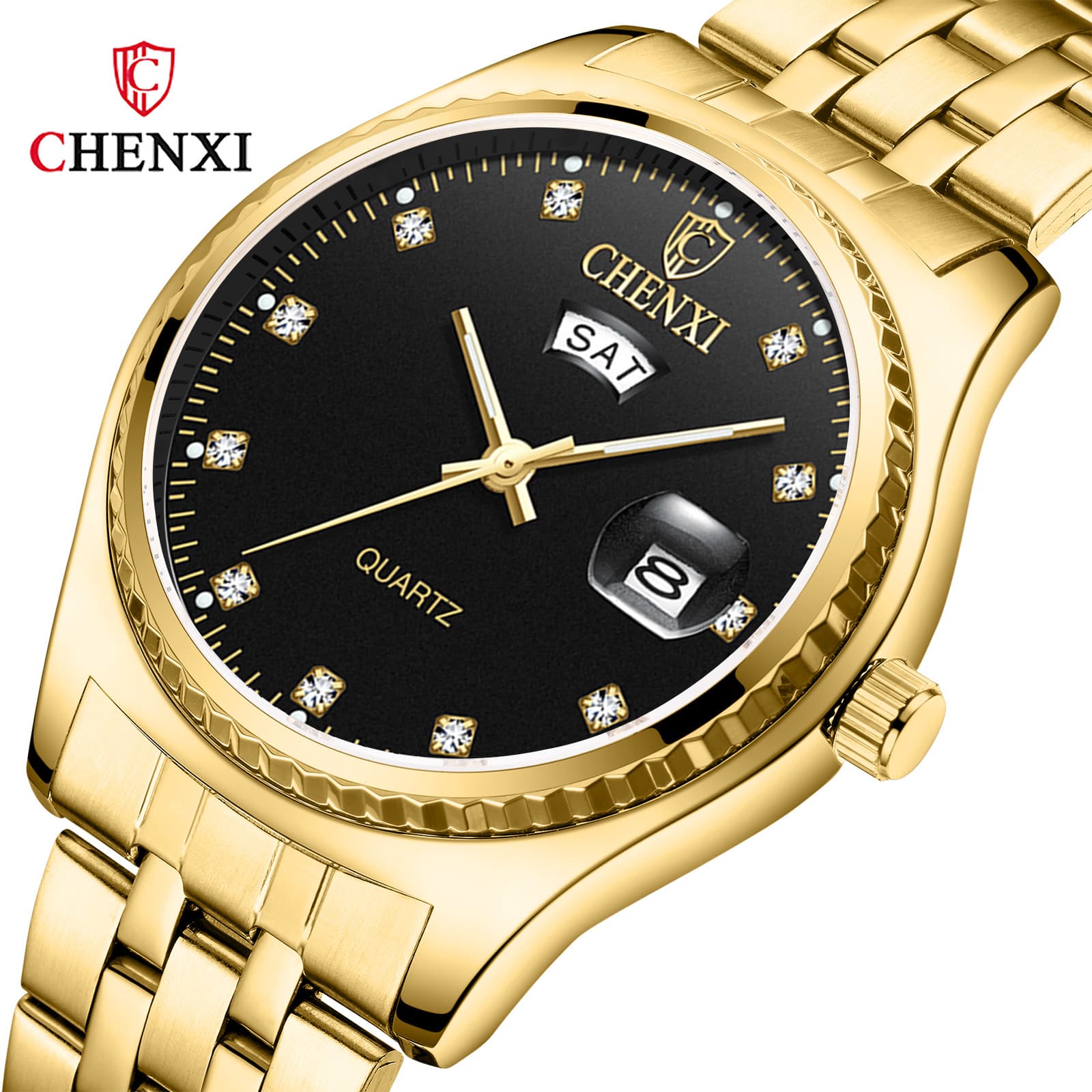 (Wholesale), (Cross-border trading), calendar, golden watch for men and women, for beloved 5