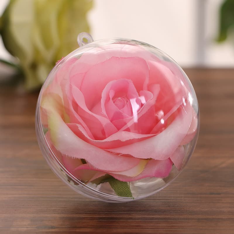 Christmas decoration acrylic ball PS plastic ball 2-25cm hollow transparent ball holiday decoration Christmas ball wholesale 3