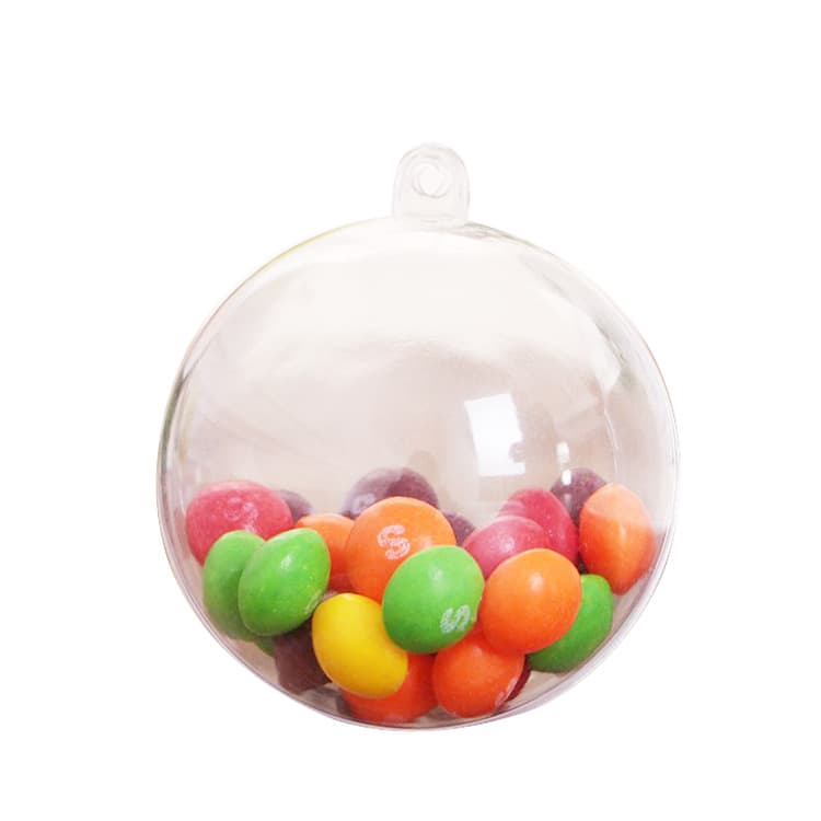 Christmas decoration acrylic ball PS plastic ball 2-25cm hollow transparent ball holiday decoration Christmas ball wholesale 5