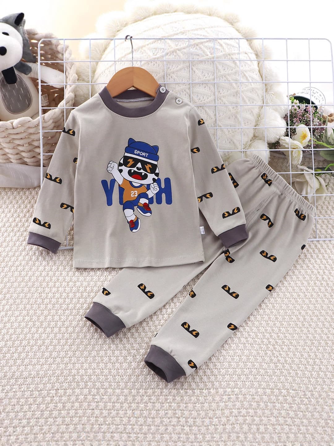 (Wholesale), cotton children's set, autumn pijama for boys girl's, thermal underwear, children's clothing 3