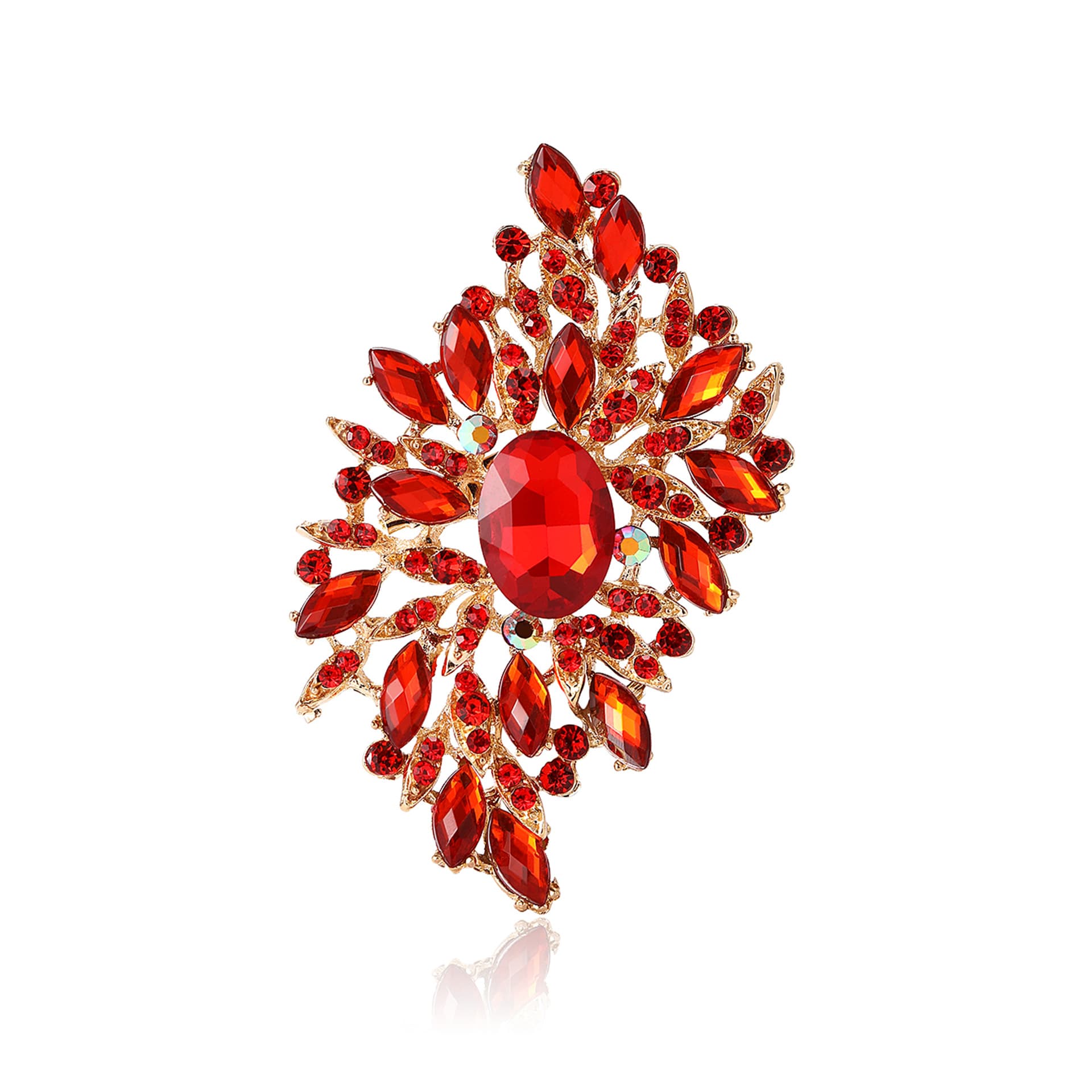 Big golden water, glass sophisticated universal brooch, accessory lapel pin, pin, European style 5