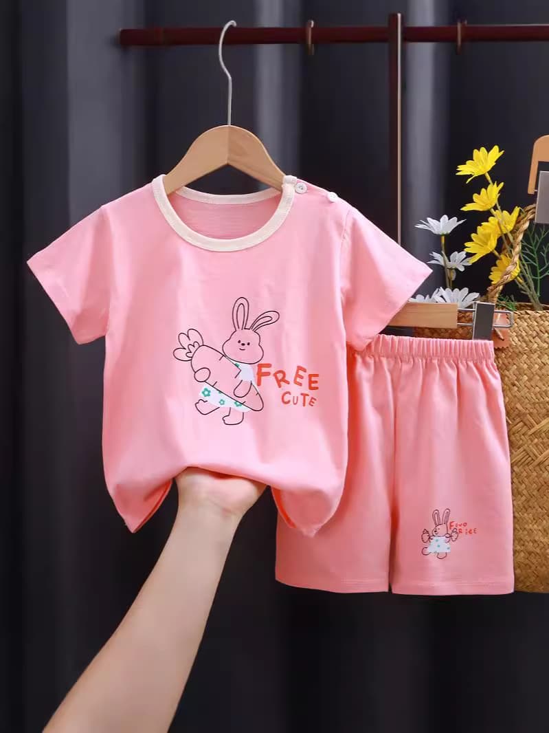 Children's sleeves, cotton set, summer clothing for boys, T-shirt, overall, children's clothing, Korean style 4
