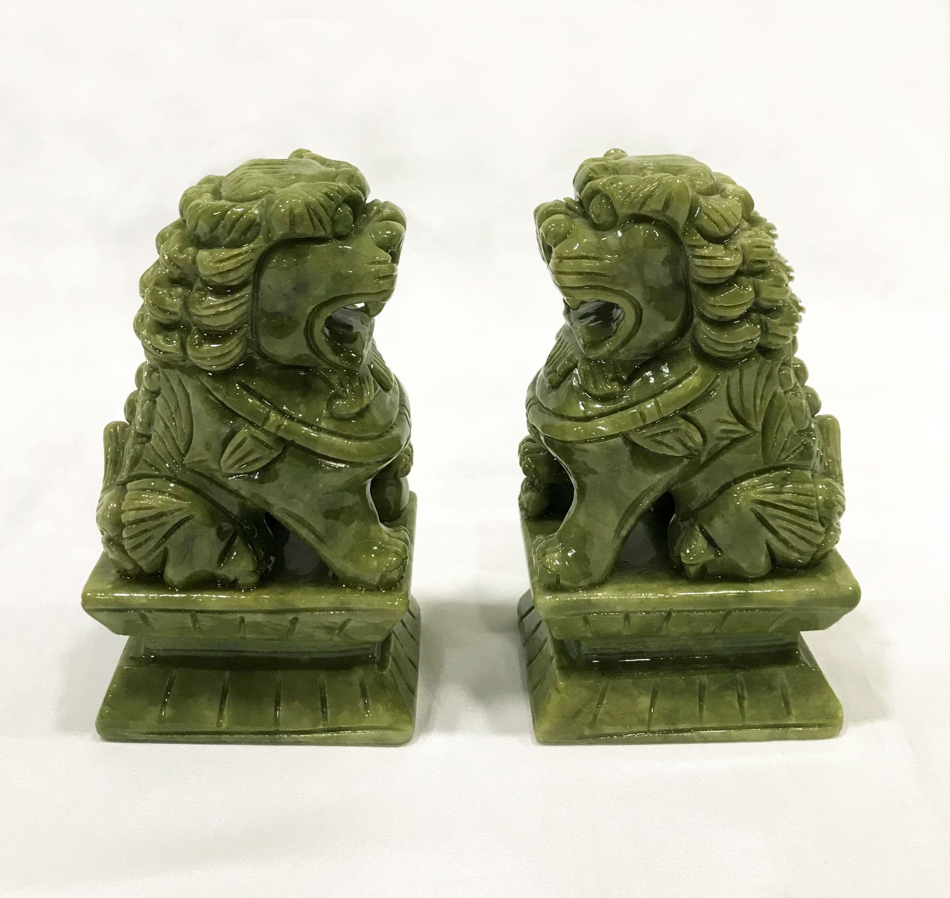 The new green jade, jade, lion decoration craftsmanship home antique office ornamental house ornament 5